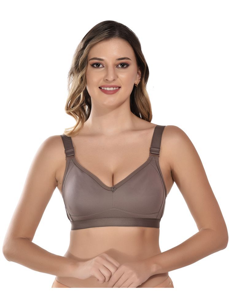     			Elina Pack of 1 Cotton Non Padded Minimizer Bra For Women ( Brown )