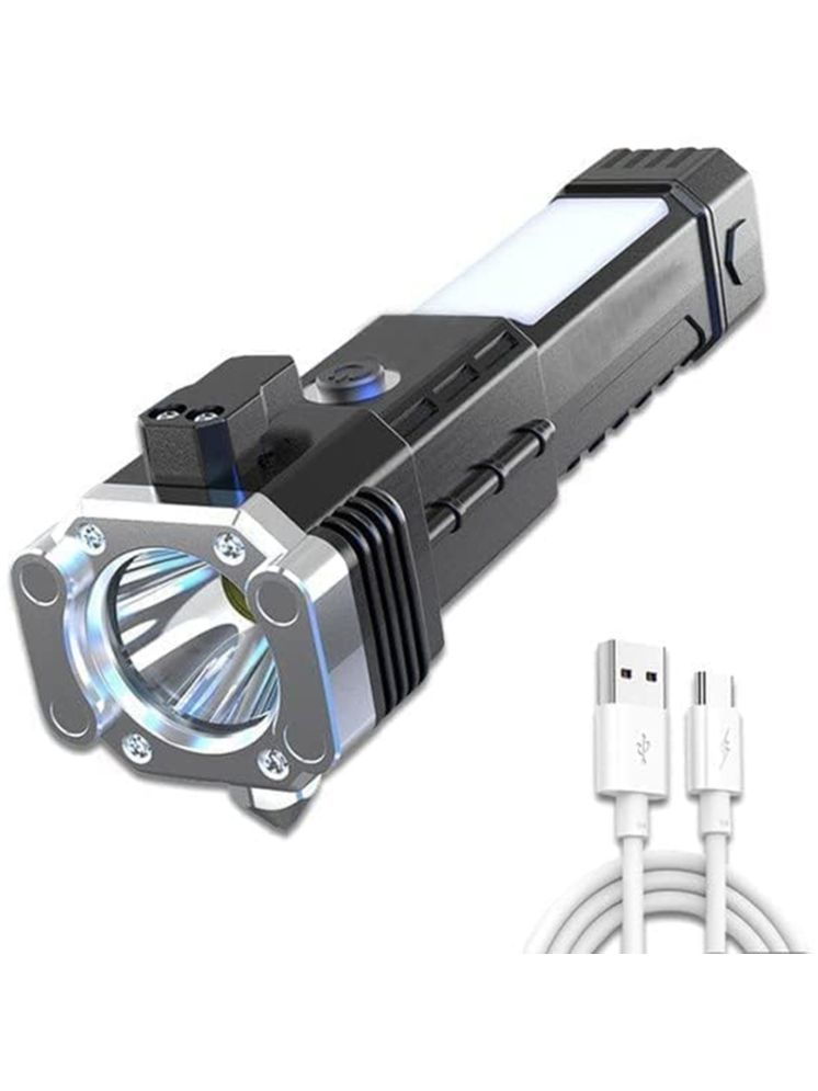     			Gjshop - 3W Rechargeable Flashlight Torch ( Pack of 1 )