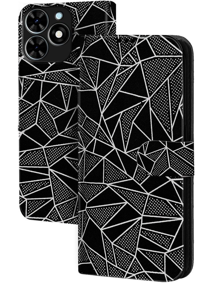     			Knotyy Black Flip Cover Artificial Leather Compatible For Tecno Spark Go 2024 ( Pack of 1 )