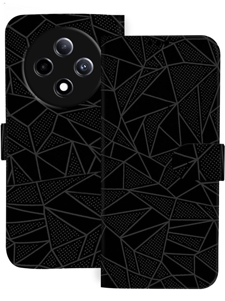     			Knotyy Black Flip Cover Artificial Leather Compatible For Oppo F27 Pro Plus 5G ( Pack of 1 )