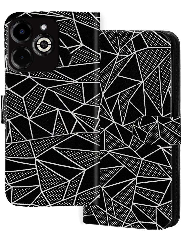     			Knotyy Black Flip Cover Artificial Leather Compatible For Infinix Smart 8 Plus ( Pack of 1 )