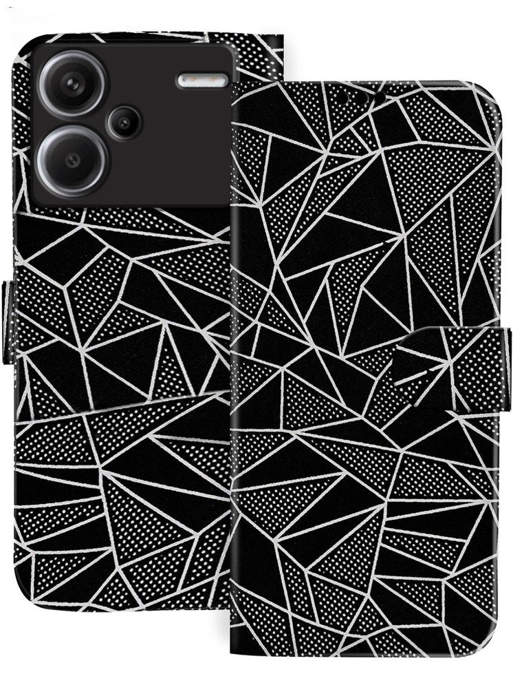     			Knotyy Black Flip Cover Artificial Leather Compatible For Redmi Note 13 Pro Plus 5G ( Pack of 1 )