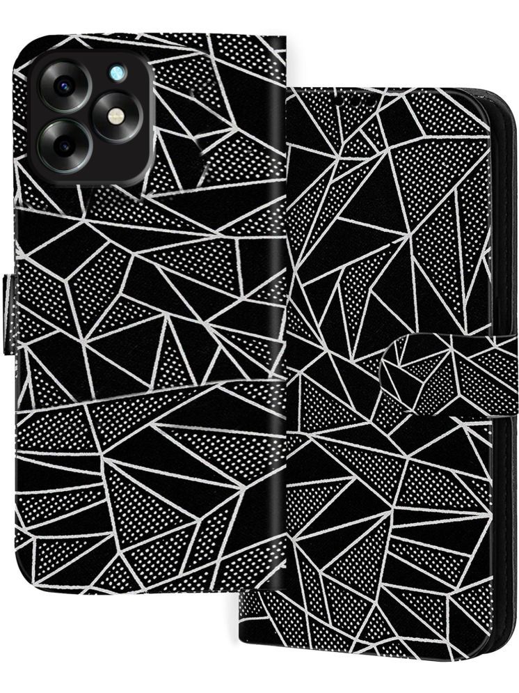     			Knotyy Black Flip Cover Artificial Leather Compatible For Itel S23 Plus ( Pack of 1 )