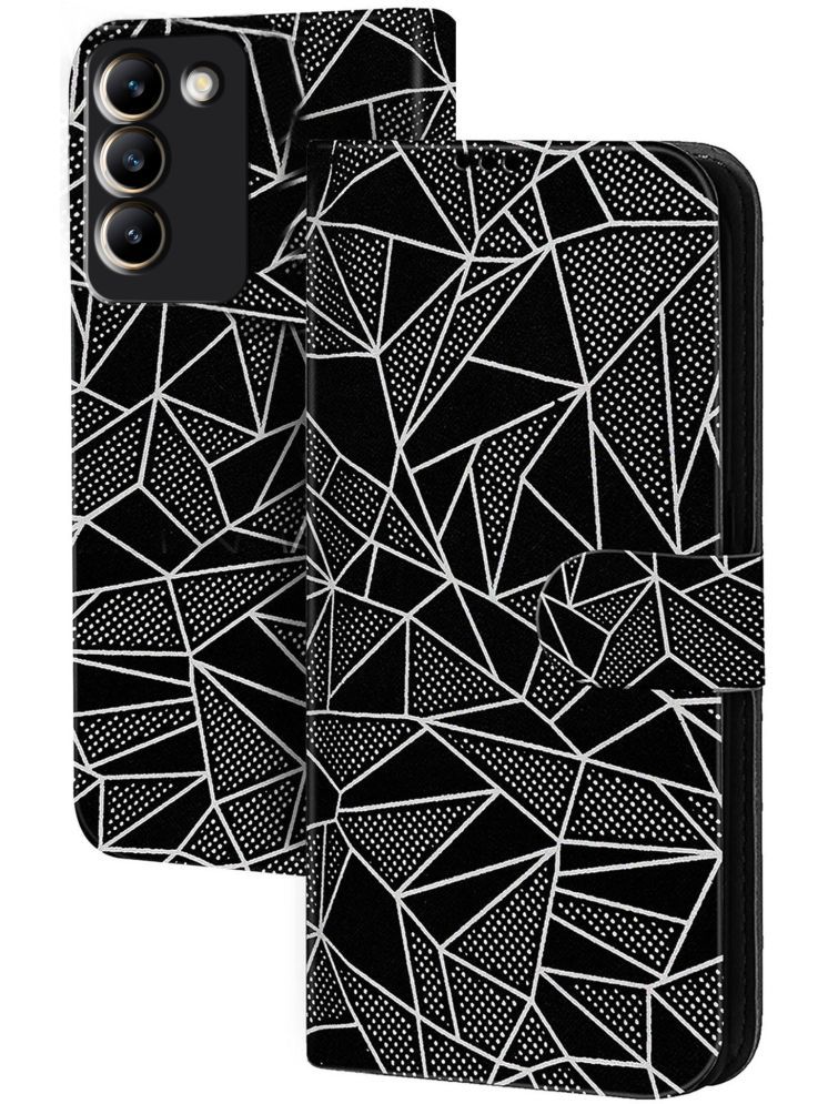     			Knotyy Black Flip Cover Artificial Leather Compatible For vivo Y200e 5G ( Pack of 1 )