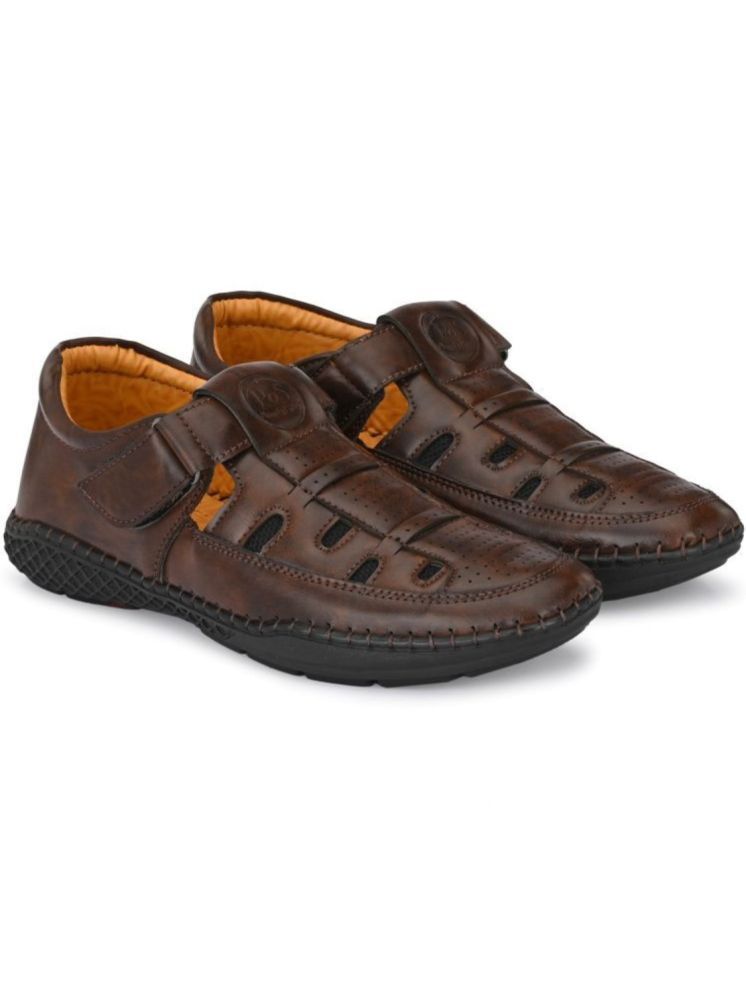     			RisingWolf - Brown Men's Sandals