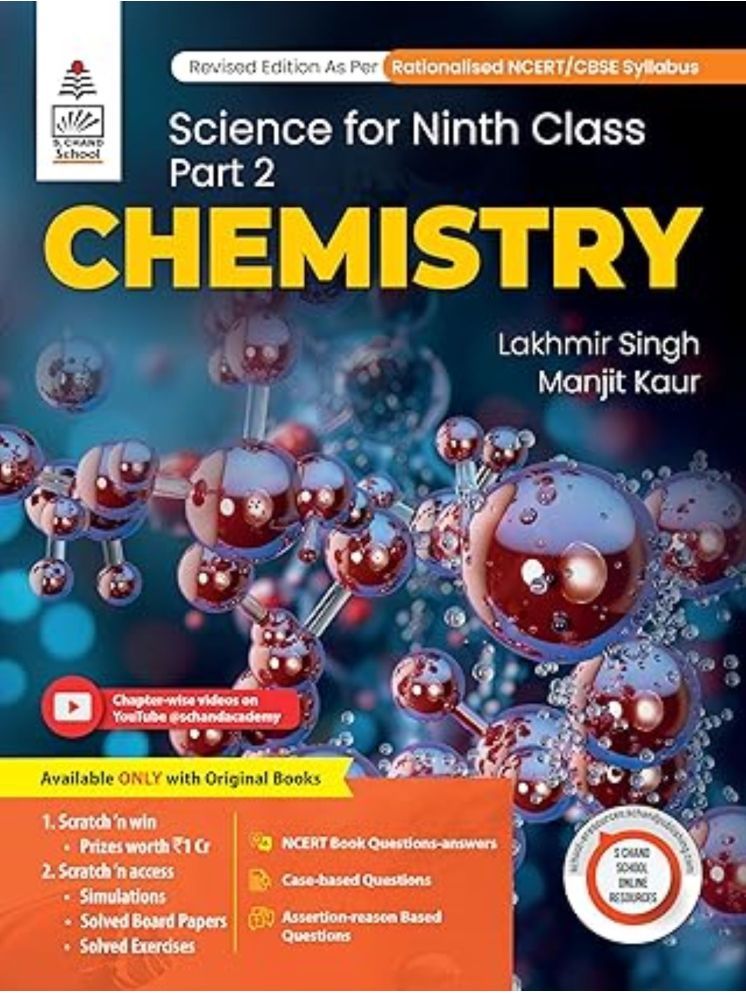     			Science For Ninth Class Part 2 (Chemistry)+ by Lakhmir Singh, Manjit Kaur (2025-26 Examination)