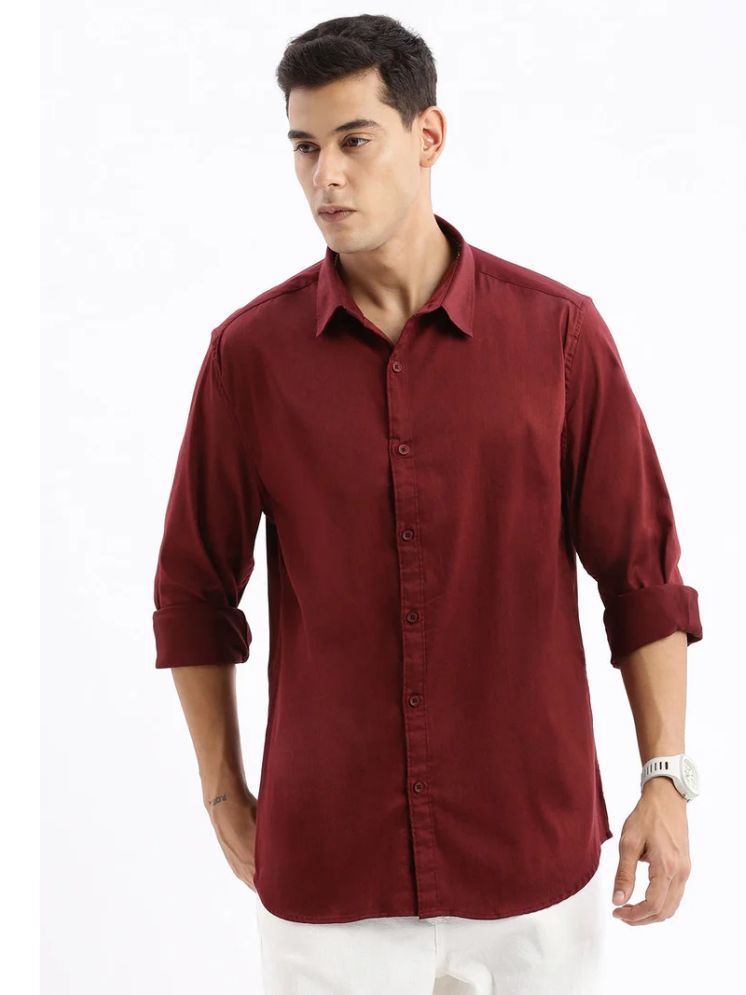     			balino Cotton Blend Regular Fit Solids Full Sleeves Men's Casual Shirt - Maroon ( Pack of 1 )