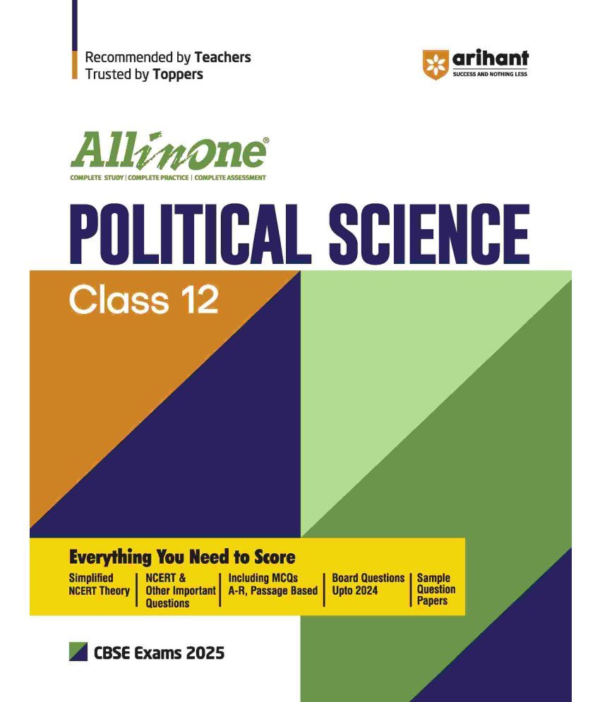     			Arihant All In One CBSE Political Science Class 12th For CBSE Exams 2025 | Based On Latest NCERT