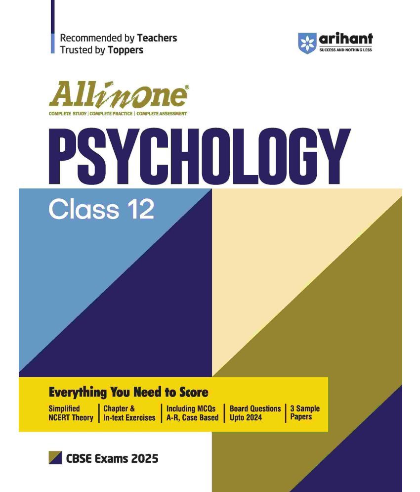     			Arihant All In One CBSE Psychology Class 12th For CBSE Exams 2025 | Based On Latest NCERT