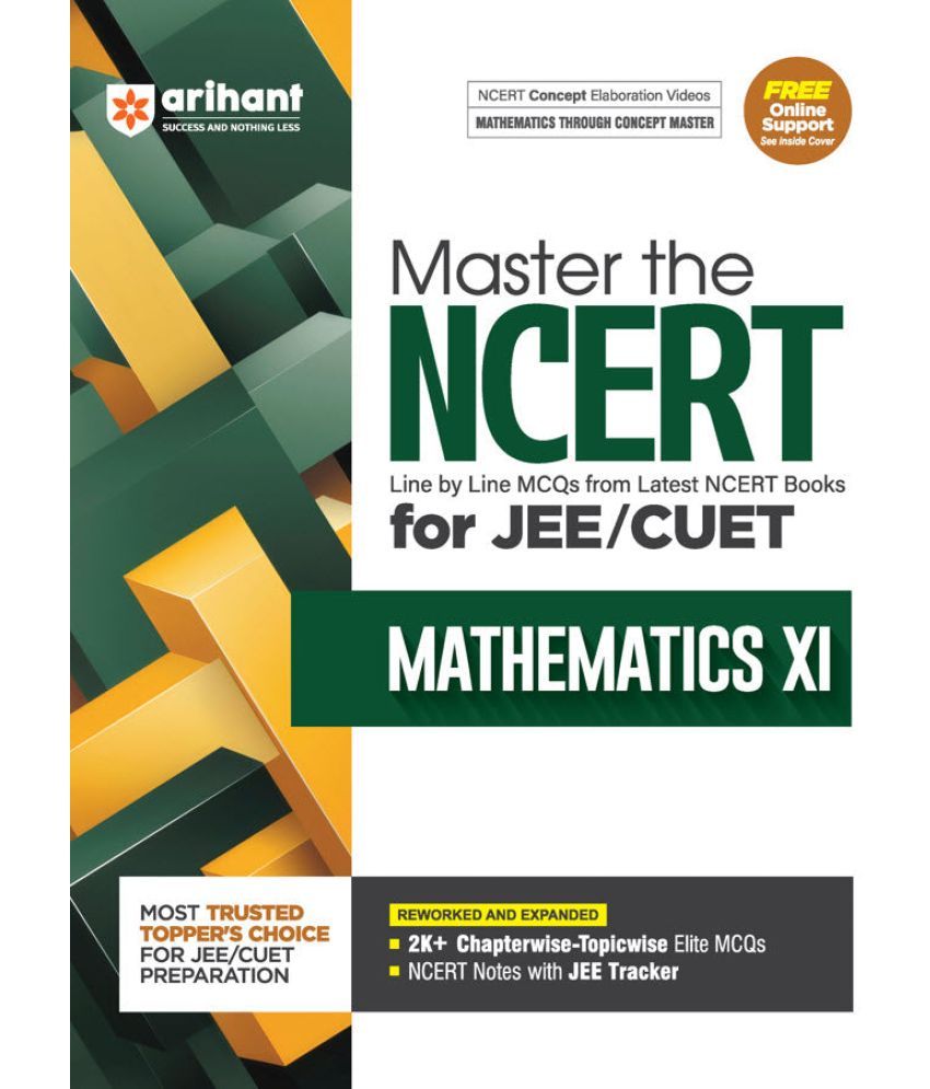     			Arihant Master The NCERT Mathematics (Class-11) for JEE/CUET 2026 | Free Online Support | English Medium