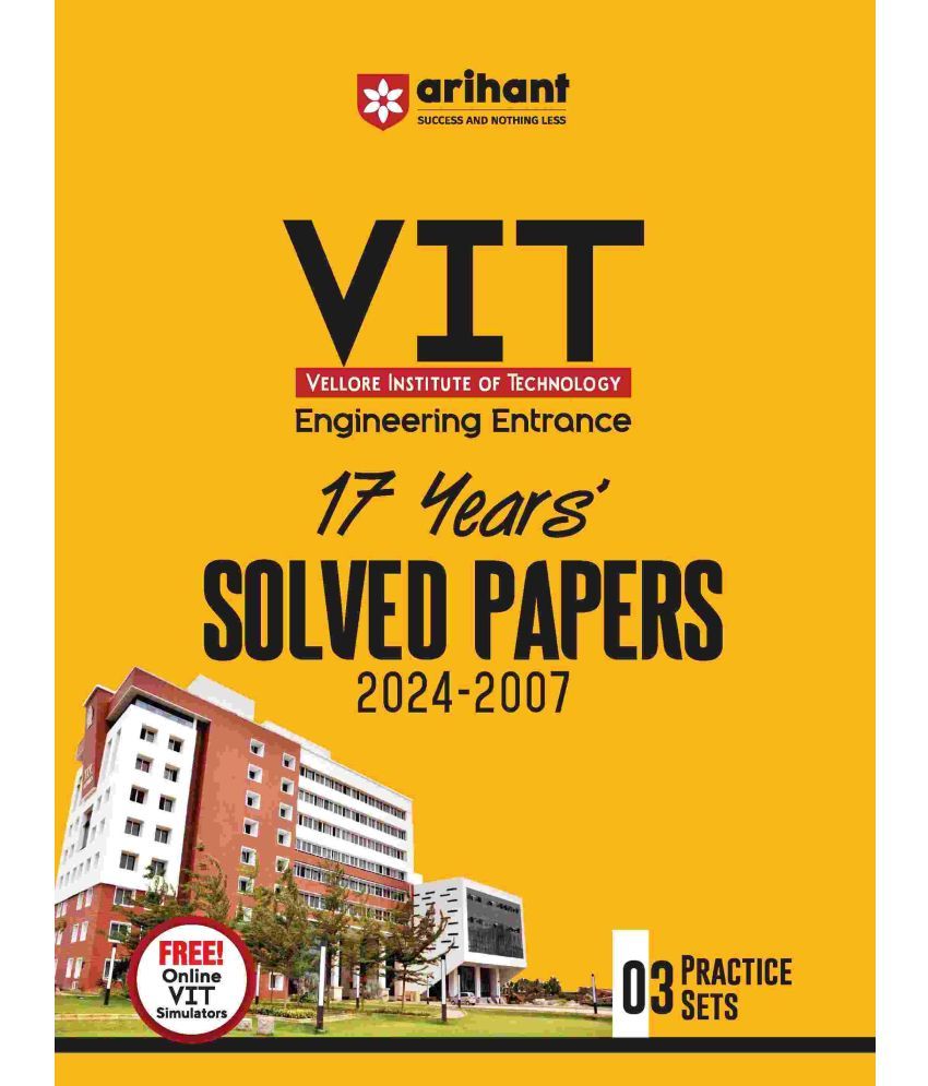     			Arihant VIT (Vellore Institute of Technology) Engineering Entrance 17 years' Solved Papers (2024-2007)