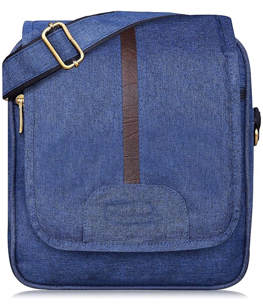     			GEEO Sling Bag Fabric Blue Passport Holder