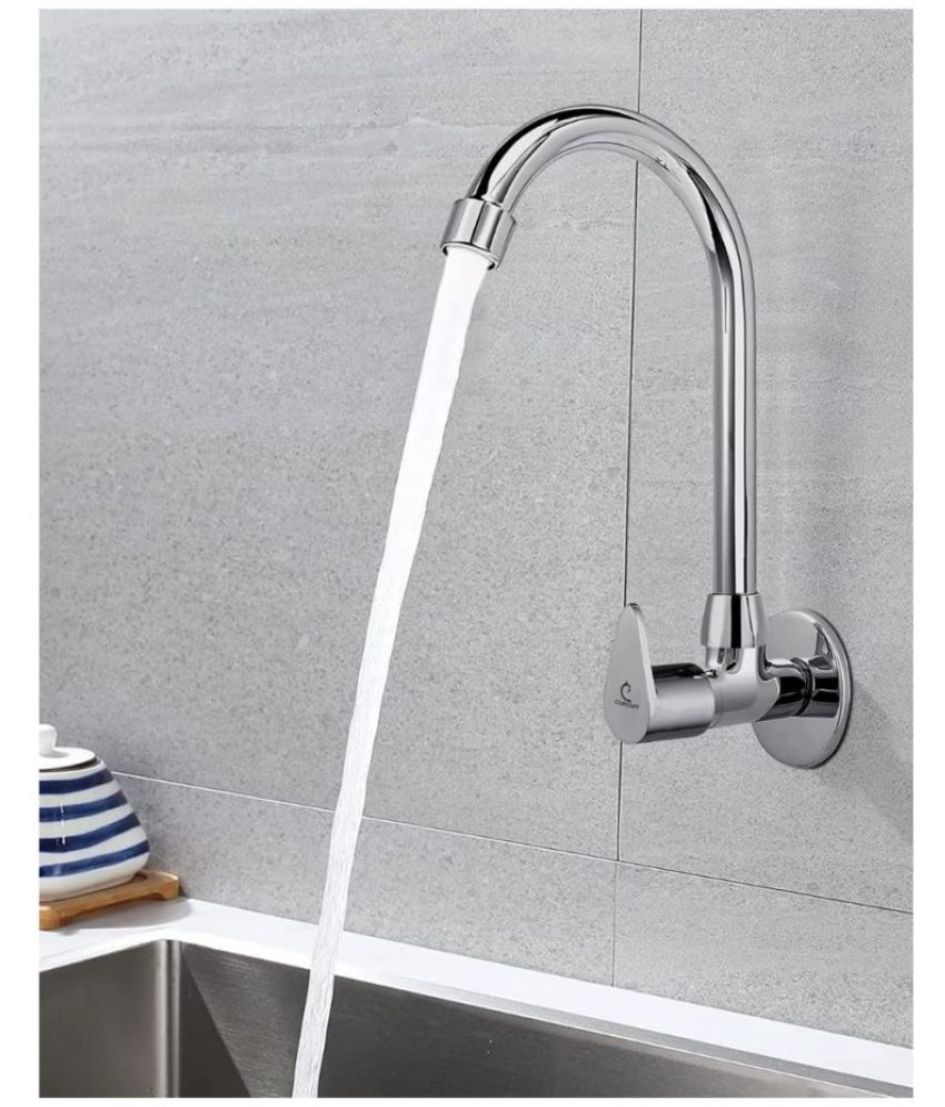     			Ketch Vigo Zinc Wall Mount Sink Tap for Kitchen Steel Bathroom Tap (Bib Cock)