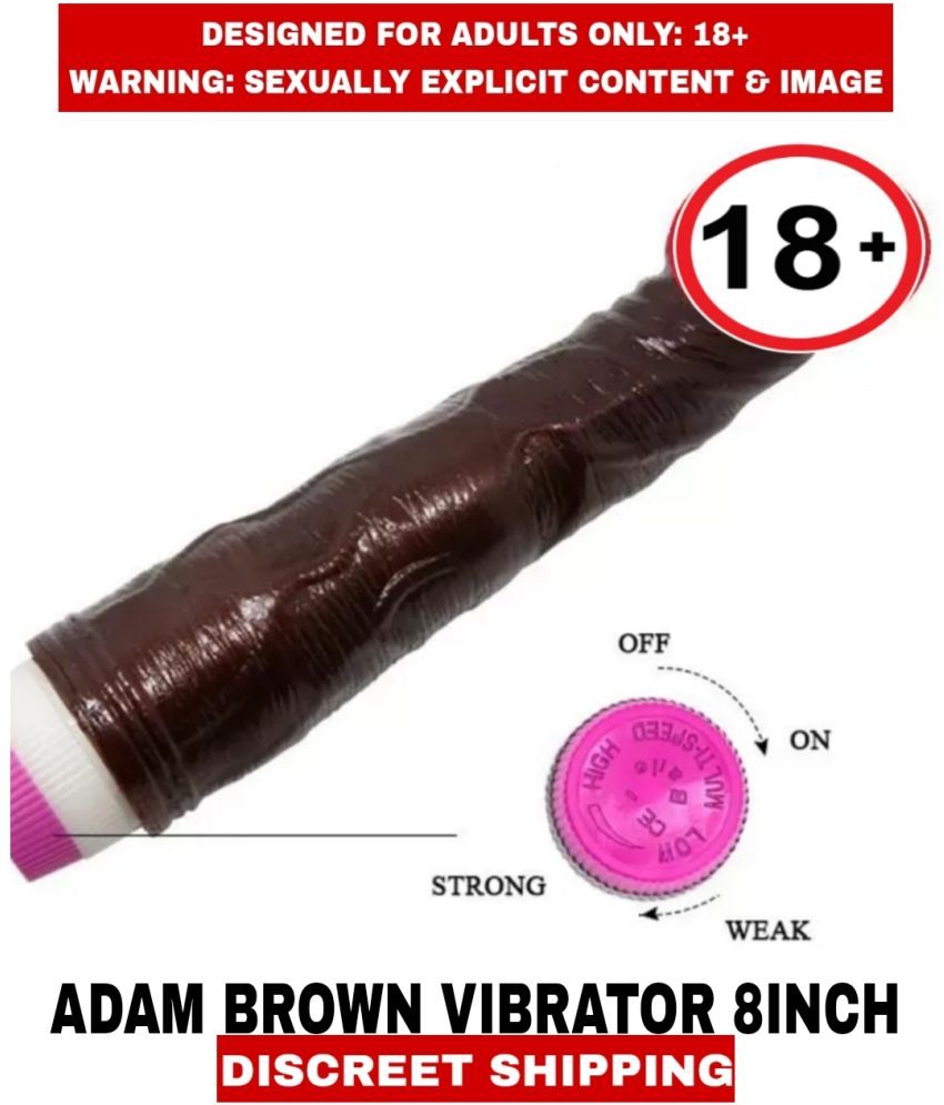     			New Adam Brown 8inch Silicon Vibrator Dildo Sensual Experience For Women