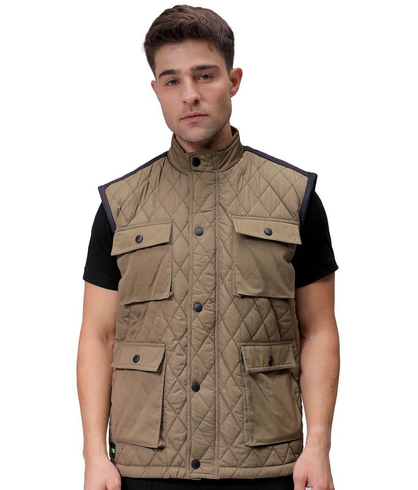     			The Indian Garage Co. Polyester Men's Casual Jacket - Olive ( Pack of 1 )