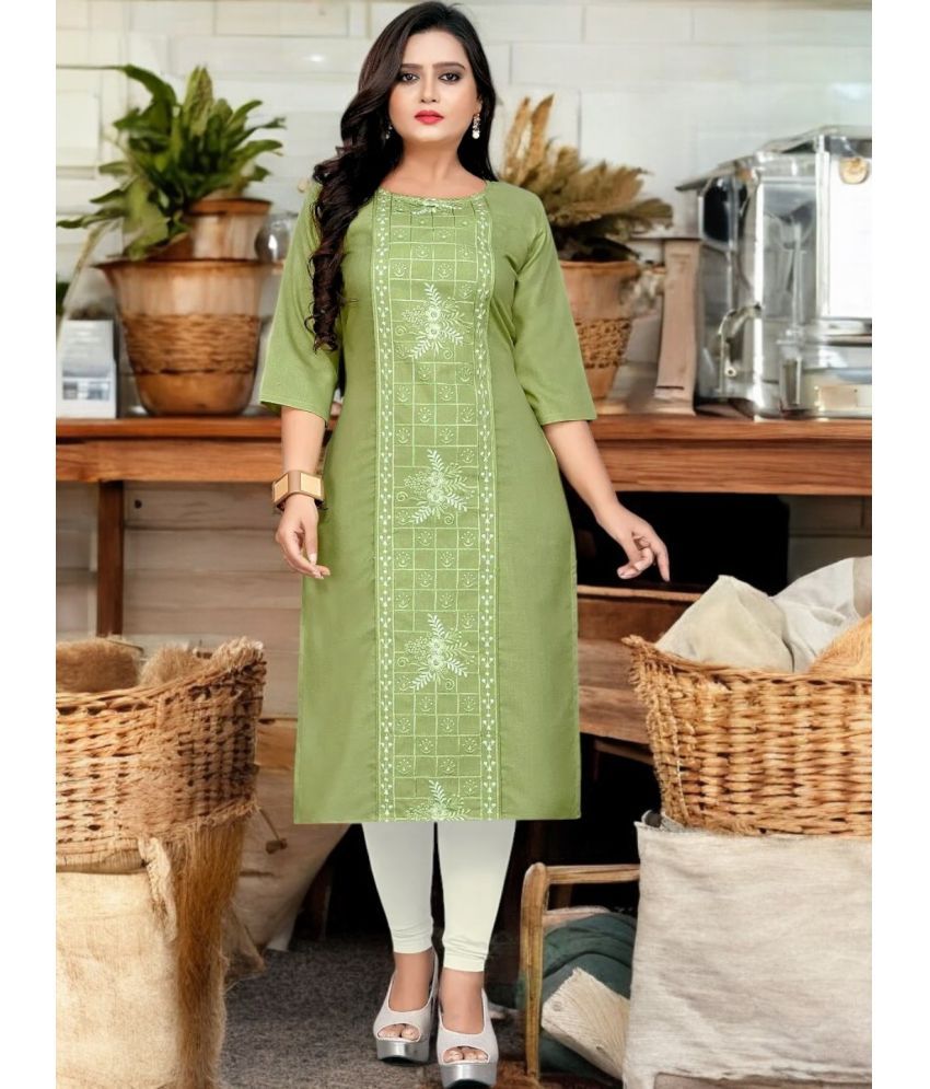     			VINHSCAPE Pack of 1 Cotton Embroidered A-line Women's Kurti - ( Multicolor )