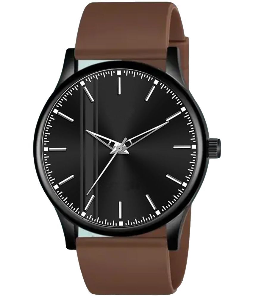     			niyatifab Brown Silicon Analog Men's Watch