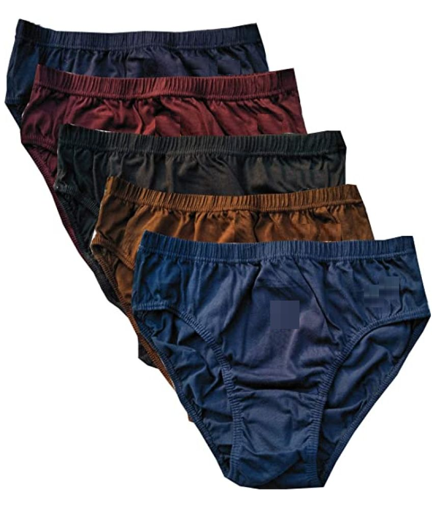     			D1 DIFFERENT ONE Pack of 5 Cotton Briefs For Women ( Multi Color )