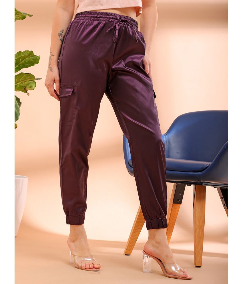     			Freehand Pack of 1 Polyester Regular Women's Joggers ( Purple )