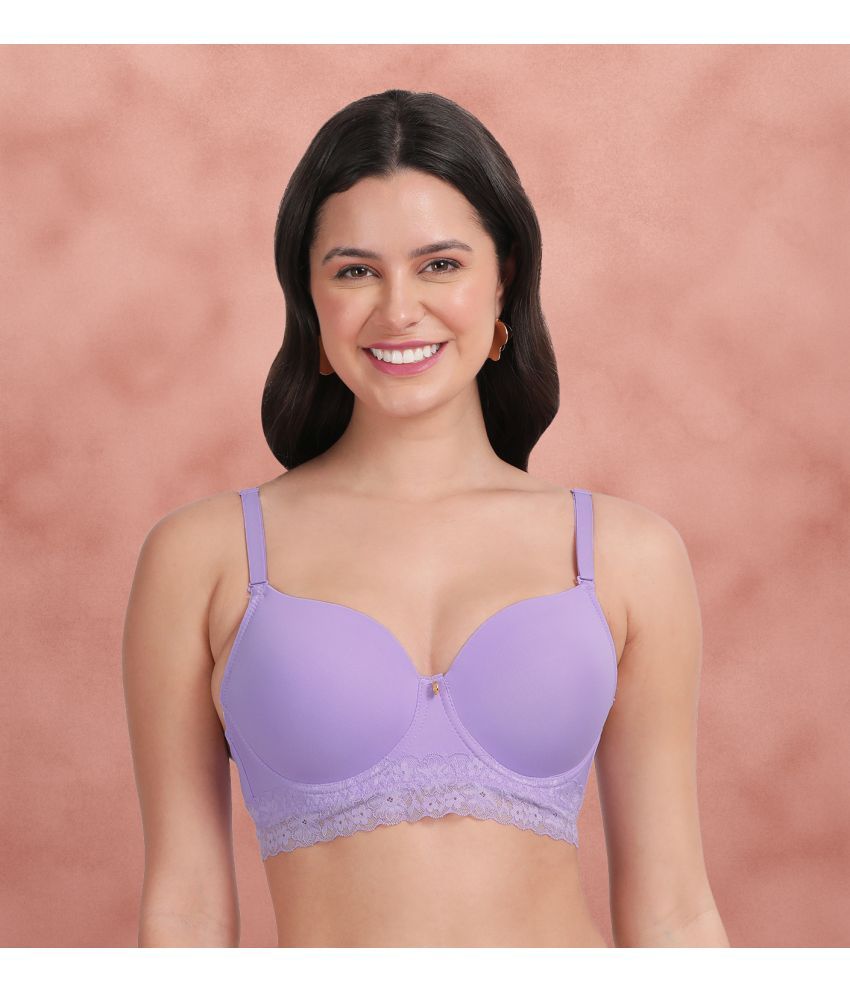     			Susie Pack of 1 Nylon Lightly Padded T-Shirt Bra For Women ( Purple )