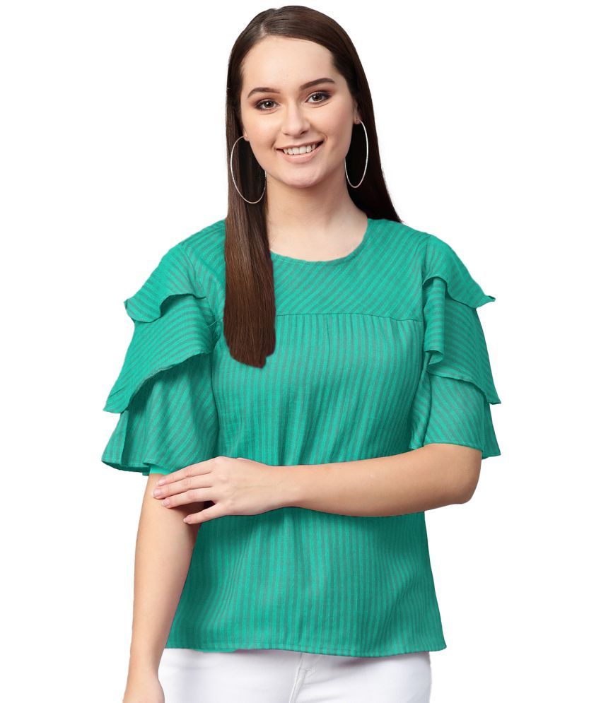     			Yash Gallery Green Polyester Women's Regular Top ( Pack of 1 )