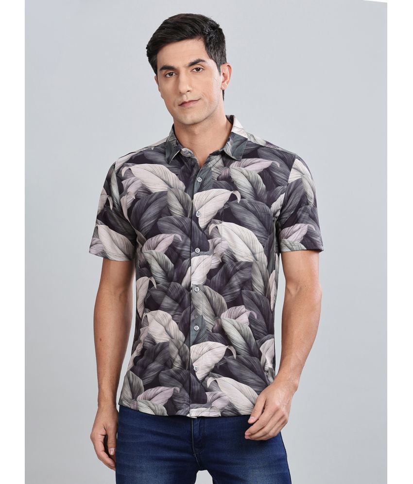     			BULLMER Cotton Blend Regular Fit Printed Half Sleeves Men's Casual Shirt - Green ( Pack of 1 )