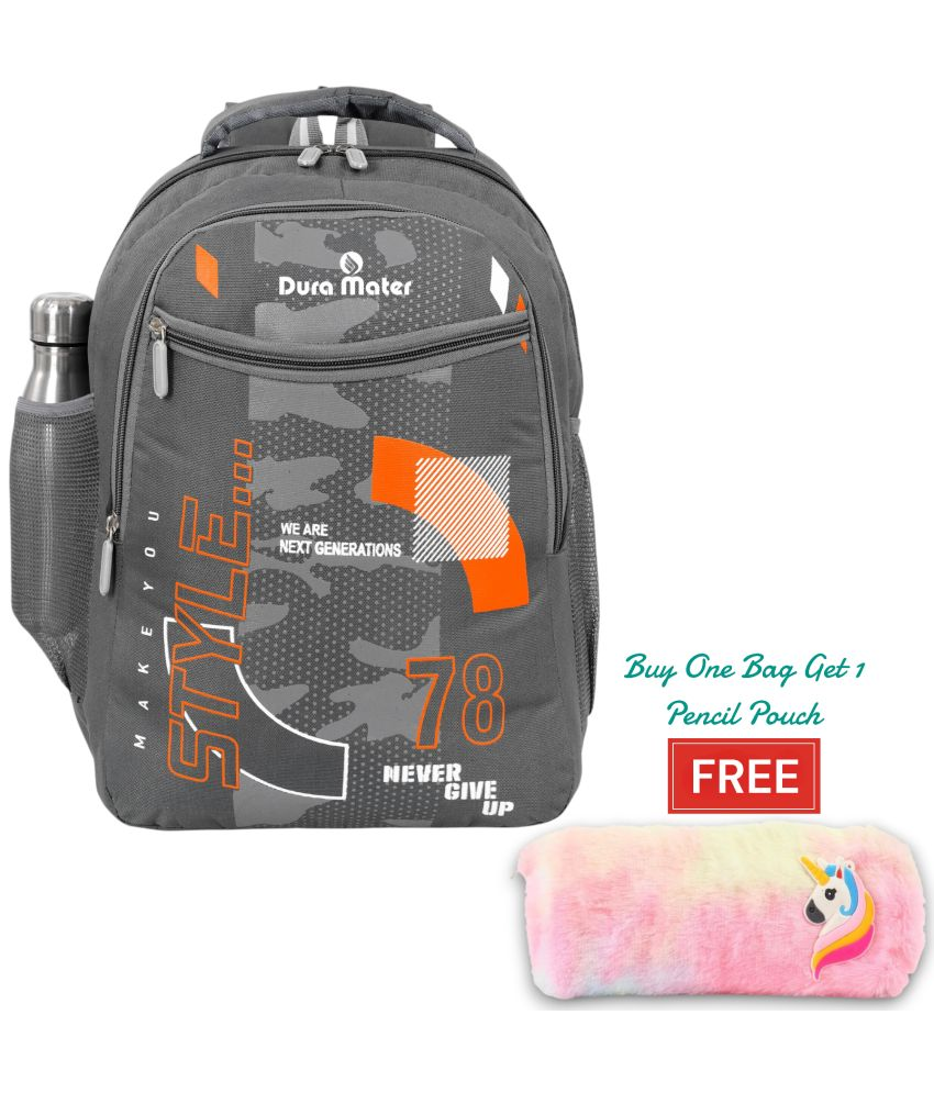     			Dura Mater 25 Ltrs Nylon Backpack *For Boys & Girls ( Dark Grey )