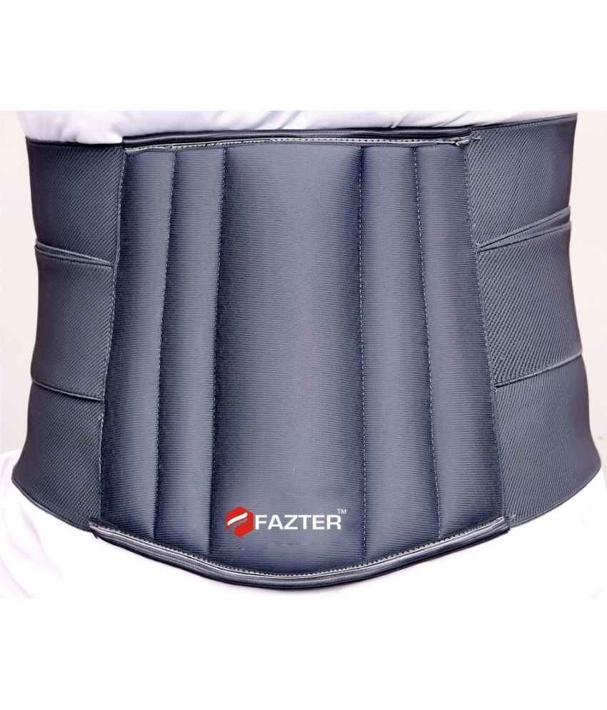     			FAZTER Unisex Lumbo Sacral Belt for Back Pain Relief-Compression,Dual Adjustable Straps Back / Lumbar Support (Grey)