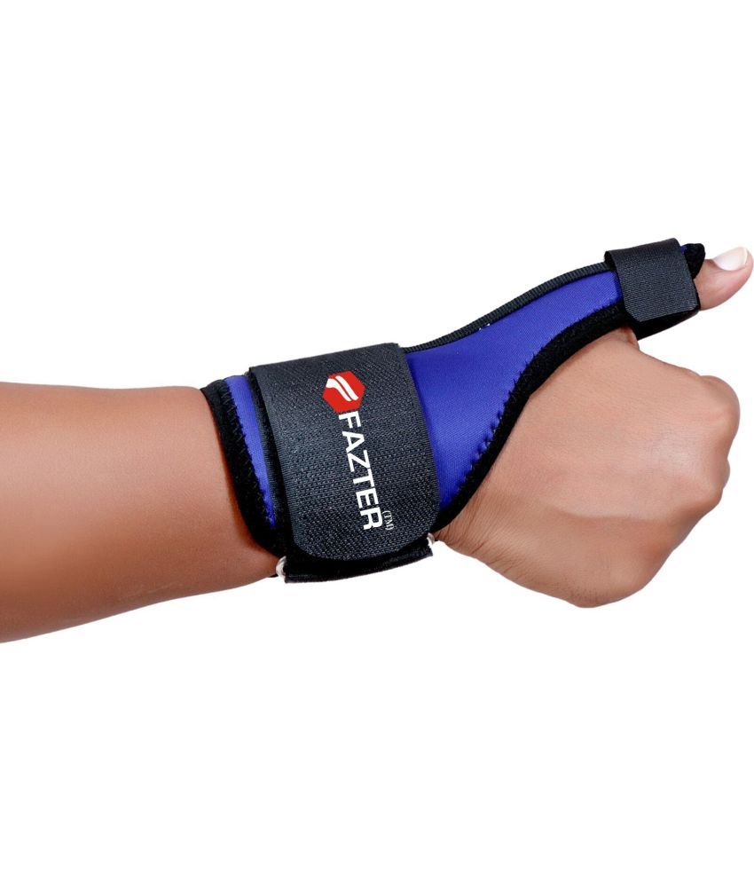     			FAZTER Unisex Thumb Spica Splint Brace,Thumb Stabilizer for Pain,Carpal Tunnel & Trigger Splints (Blue)