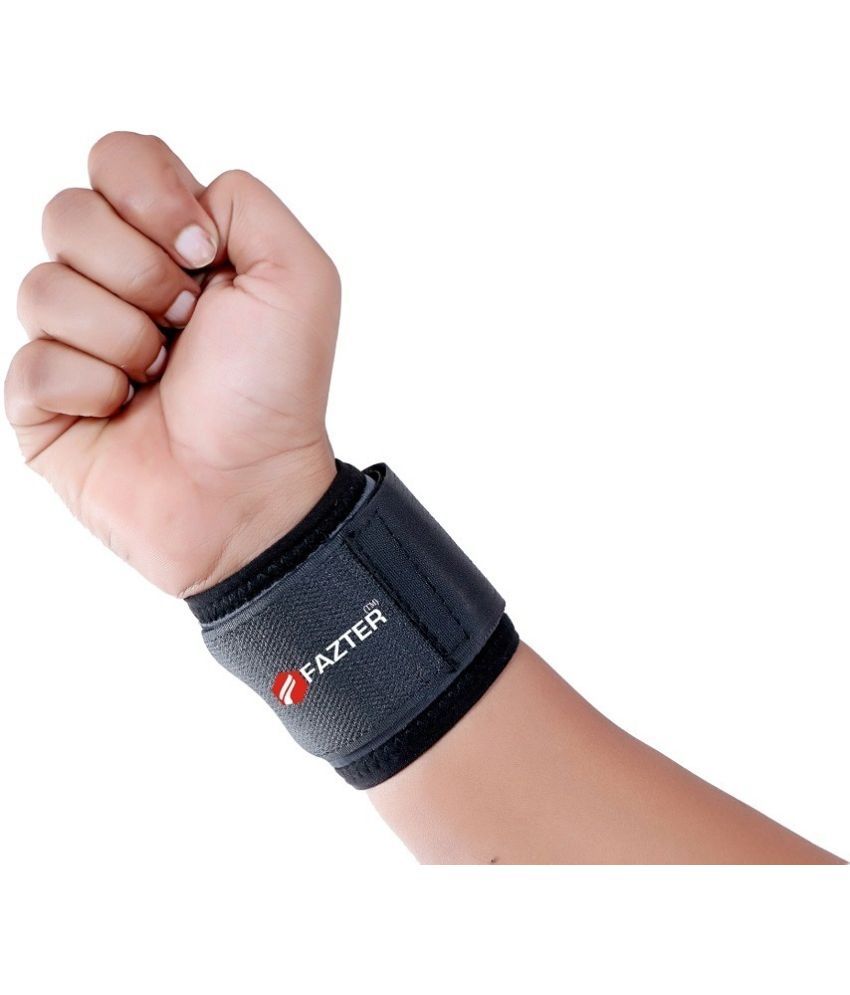     			FAZTER Extreme Wrist Support For Weightlifting, Power-Lifting Wrist Support (Grey, Black)