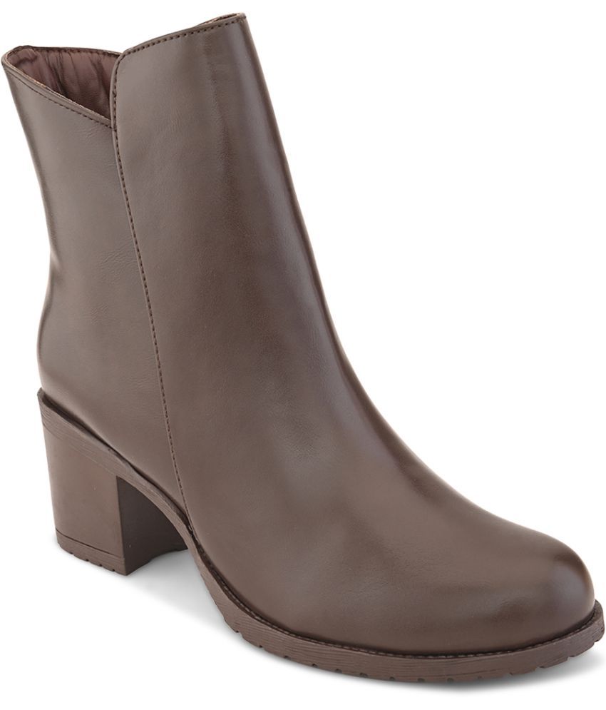     			Fentacia Brown Women's Ankle Length Boots