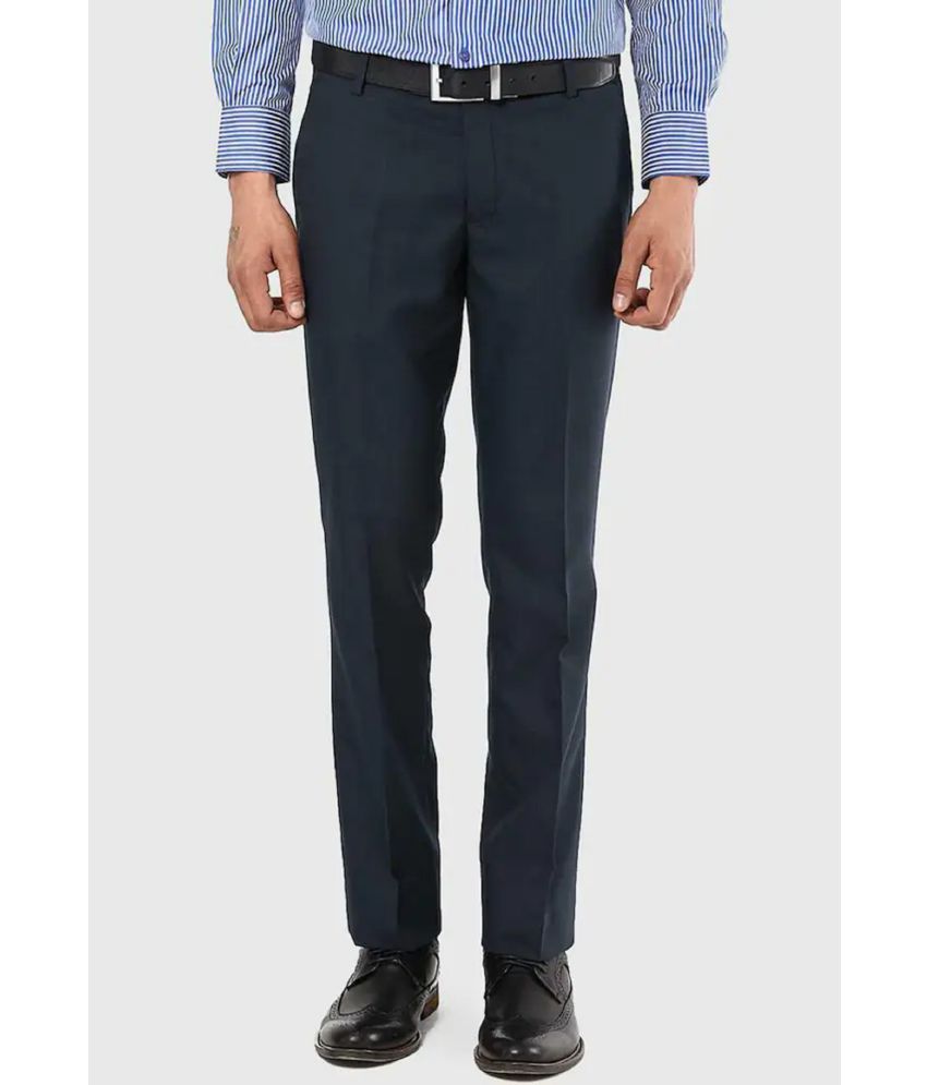     			Haul Chic Slim Flat Men's Formal Trouser - Blue ( Pack of 1 )