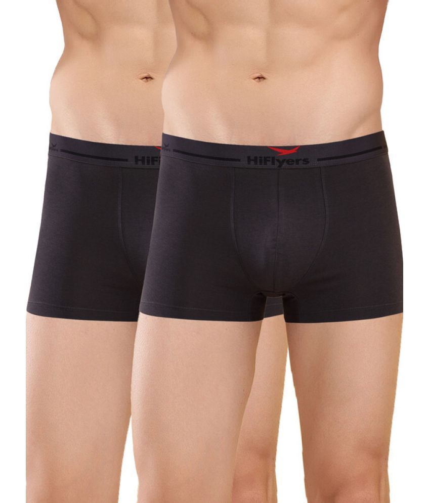     			Hiflyers Pack of 2 Cotton Blend Trunks For Men's ( Grey )