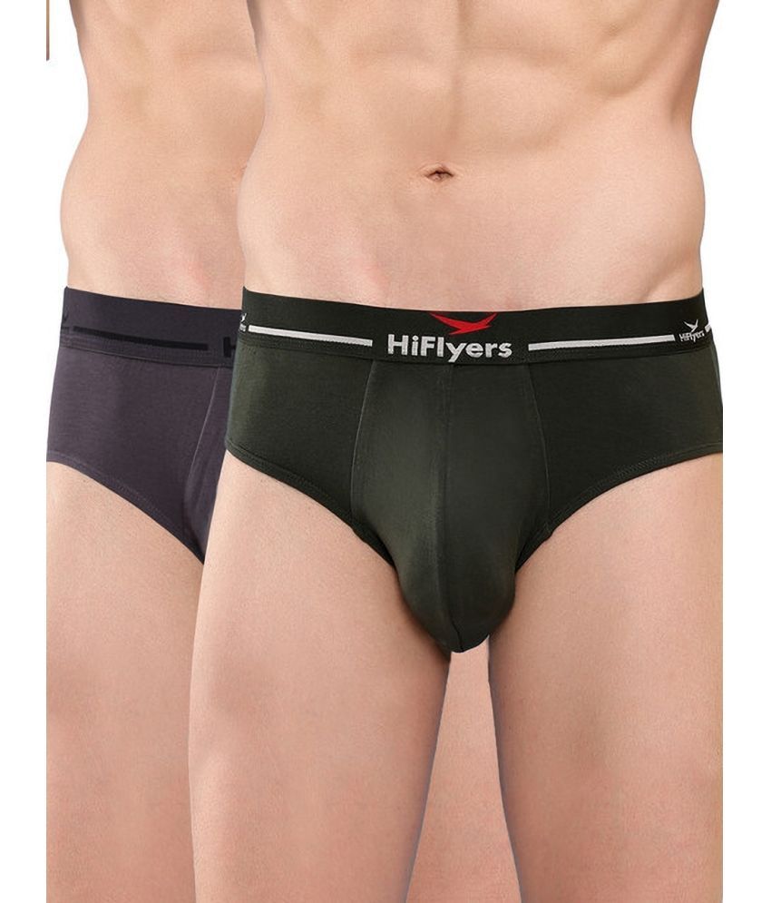     			Hiflyers Pack of 2 Modal Briefs For Men's ( Grey )