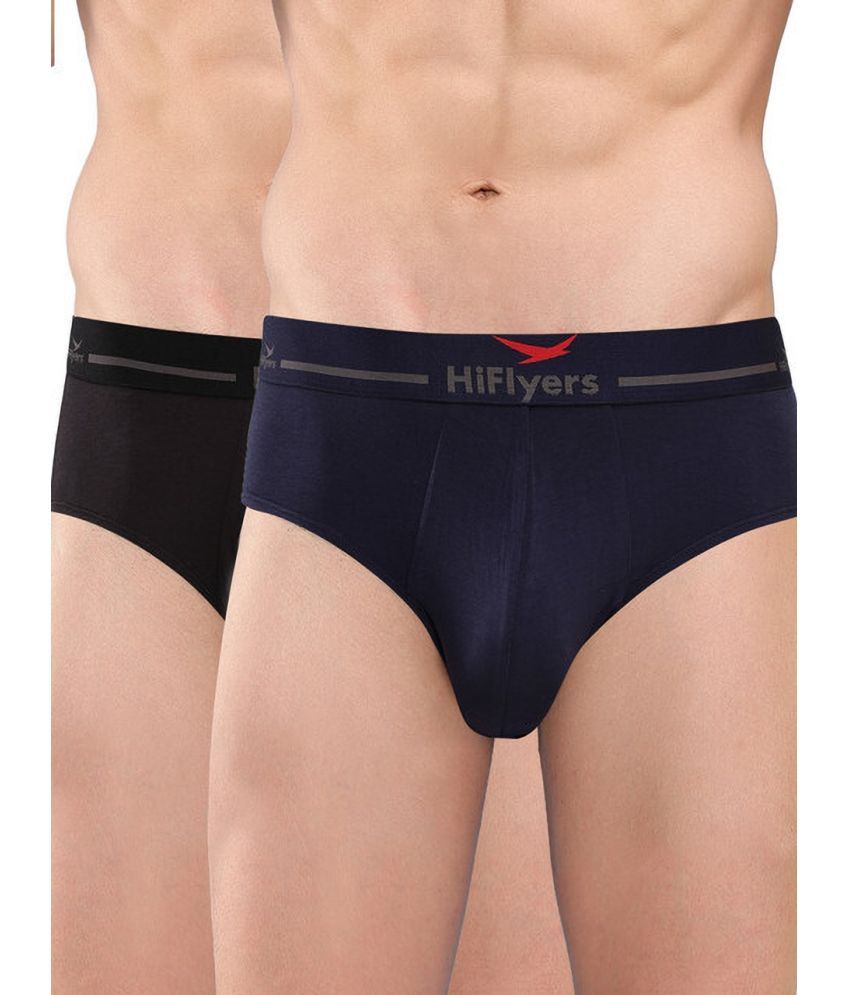     			Hiflyers Pack of 2 Modal Briefs For Men's ( Black )