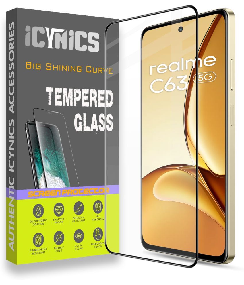     			Icynics Tempered Glass Compatible For Realme C63 5G ( Pack of 1 )