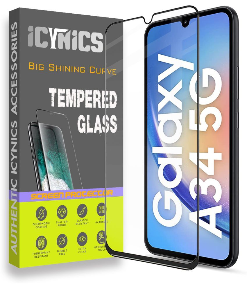     			Icynics Tempered Glass Compatible For Samsung Galaxy A34 5G ( Pack of 1 )