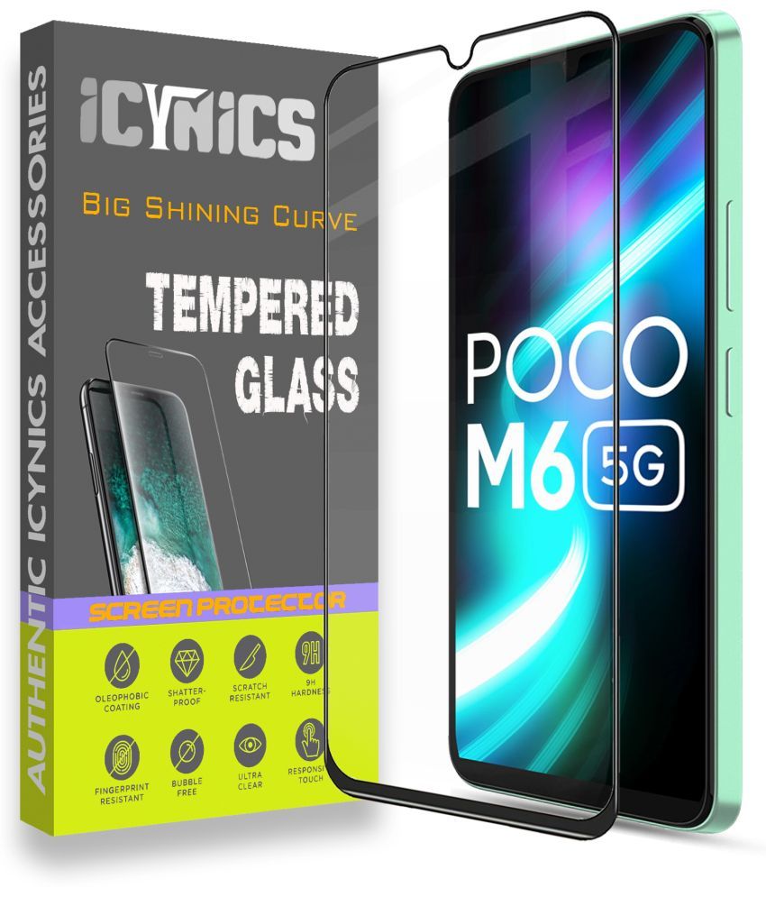     			Icynics Tempered Glass Compatible For Poco M6 5G ( Pack of 1 )