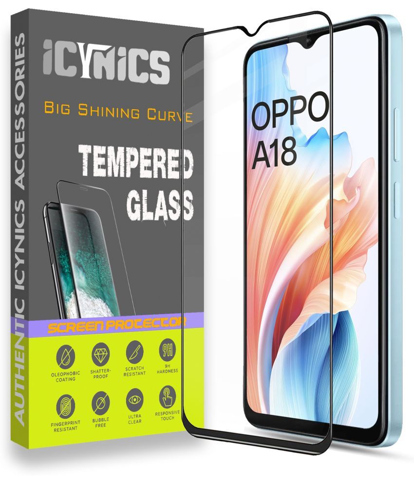     			Icynics Tempered Glass Compatible For Oppo A18 ( Pack of 1 )