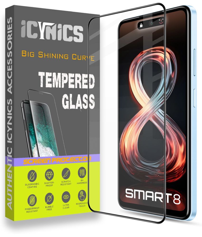     			Icynics Tempered Glass Compatible For Infinix Smart 8 ( Pack of 1 )