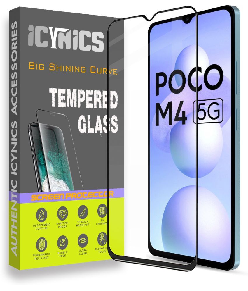     			Icynics Tempered Glass Compatible For Poco M4 5G ( Pack of 1 )