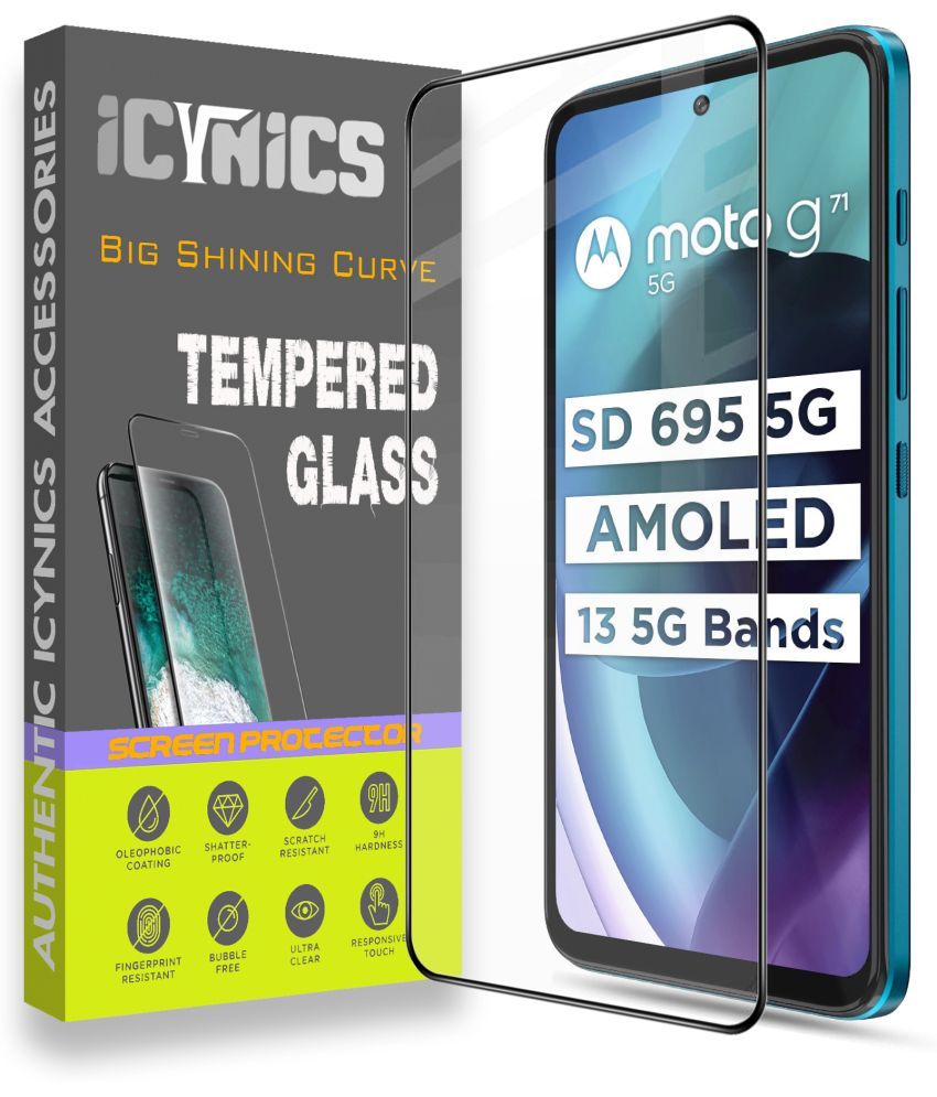     			Icynics Tempered Glass Compatible For Motorola Moto G71 5G ( Pack of 1 )