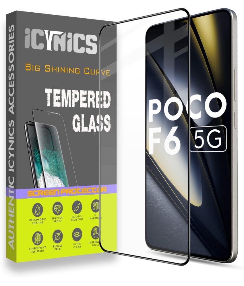     			Icynics Tempered Glass Compatible For Poco F6 5G ( Pack of 1 )