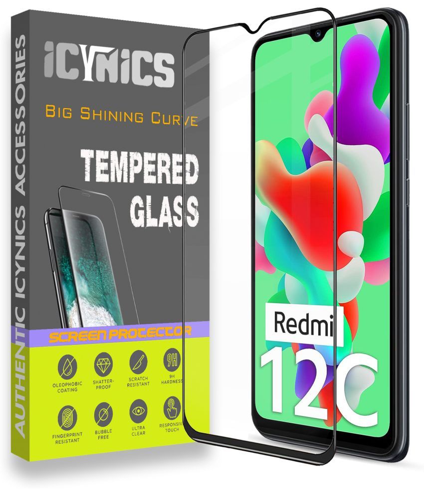     			Icynics Tempered Glass Compatible For Redmi 12C ( Pack of 1 )