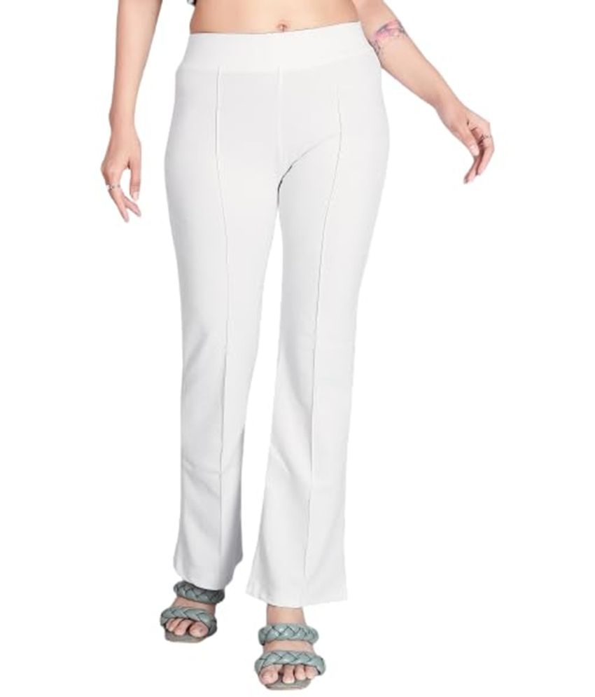     			Westchic Pack of 1 Lycra Straight Women's Casual Pants ( White )