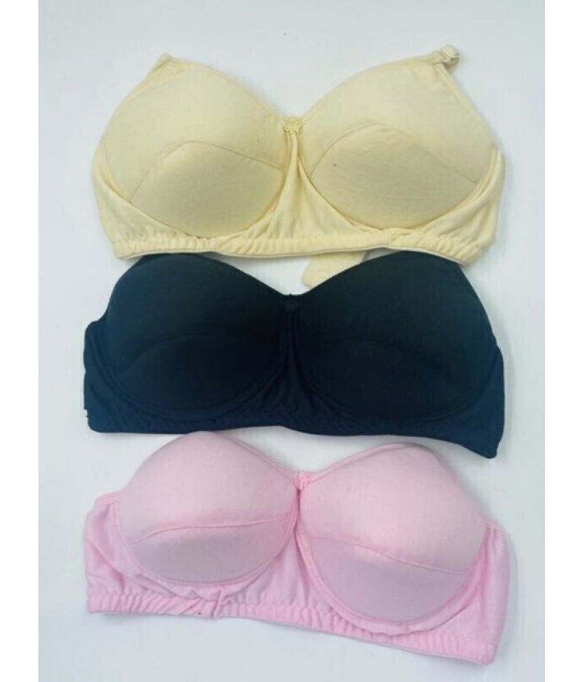     			ultraundies Pack of 3 Cotton Blend Heavily Padded Everyday Bra For Women ( Multicolor )