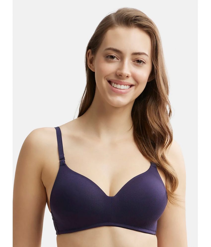     			Jockey Pack of 1 Rayon Lightly Padded T-Shirt Bra For Women ( Navy Blue )