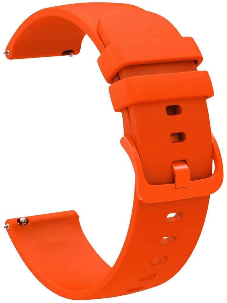     			ACM Watch Strap Silicone Belt 22mm compatible with Noise Colorfit Pulse 3 Max Smartwatch Color Hook Band Orange