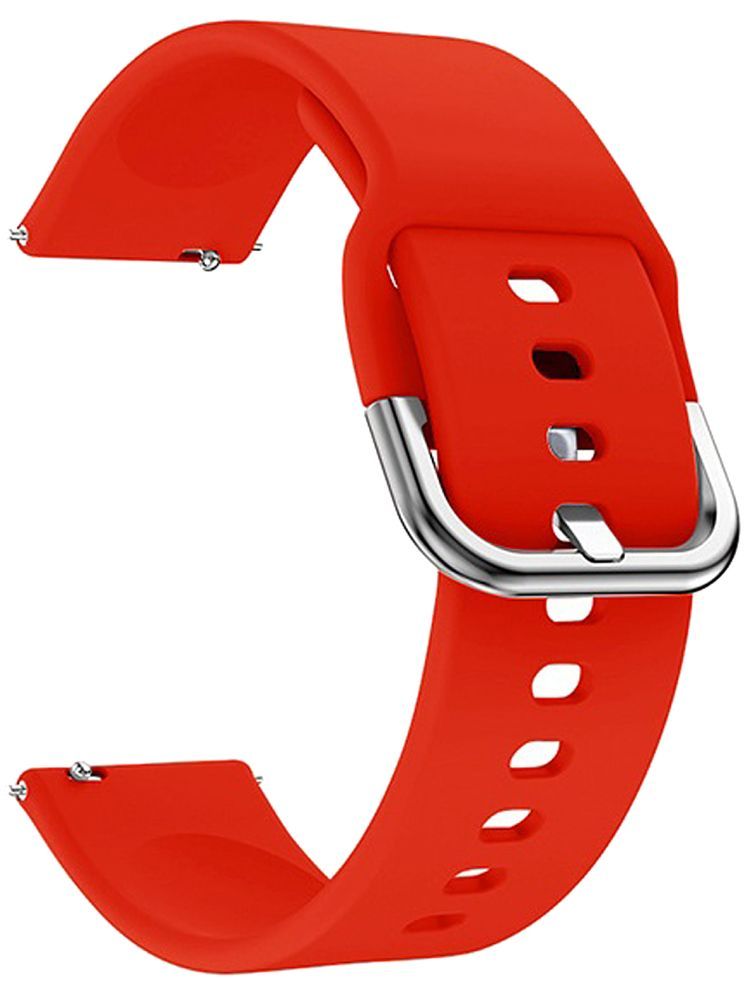     			ACM Watch Strap Silicone Belt 22mm compatible with Noise Colorfit Pulse 2 Pro Smartwatch Sports Hook Band Red