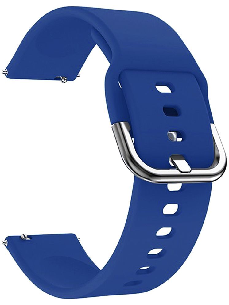     			ACM Watch Strap Silicone Belt 22mm compatible with Lava Prowatch Vn Smartwatch Sports Hook Band Dark Blue